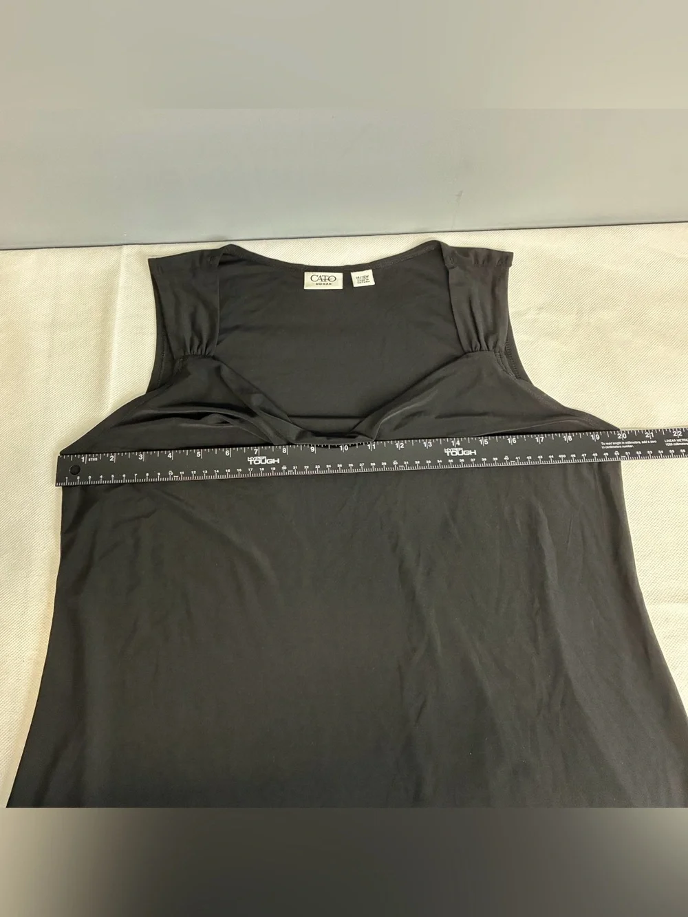 Cato Black Tank Top Women's Sz 14/16W Sleeveless Blouse